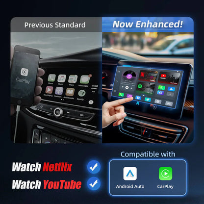 Play2Video Pro Wireless Apple CarPlay & Android Auto All-in-one Adapter